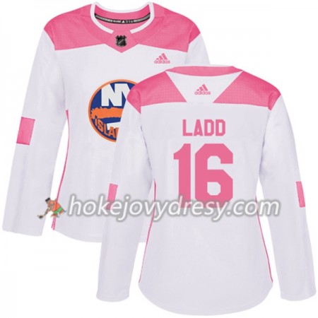 Dámské Hokejový Dres New York Islanders Andrew Ladd 16 Bílá 2017-2018 Adidas Růžová Fashion Authentic